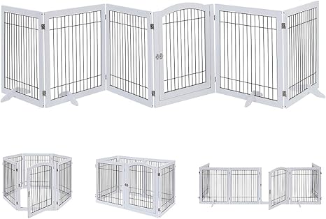 6 panel freestanding gate