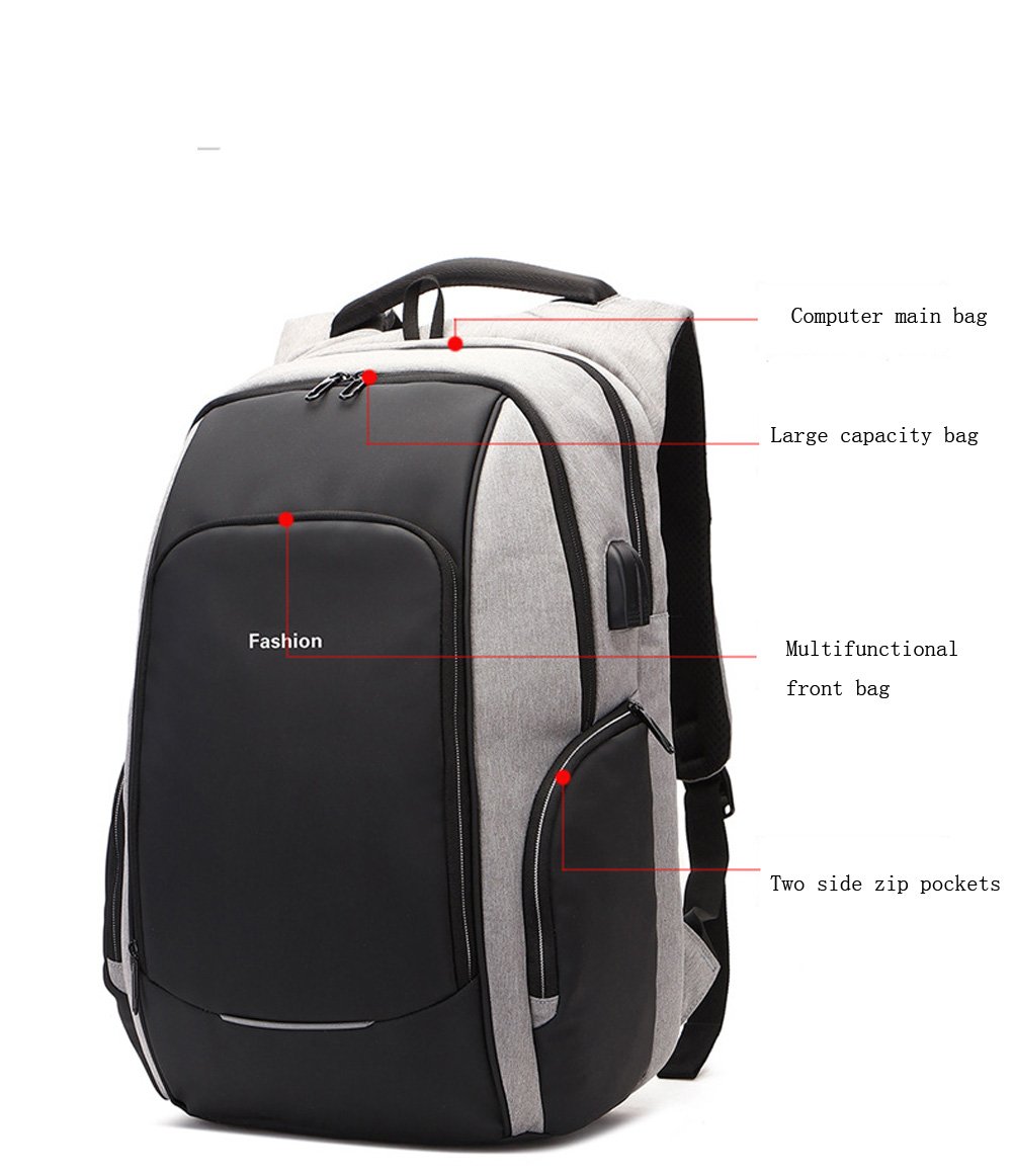 Mochila antirrobo del Negocio de los nuevos Hombres Mochila Multifuncional del Ordenador del Hombro Mochila del Ocio para Viajar