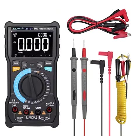 ZOYI Multimeter ZT-M1 True RMS Display Manual 8000 Counts Auto-Ranging AC/DC Voltage Current ohm Battery Tester Temperature Capacitance