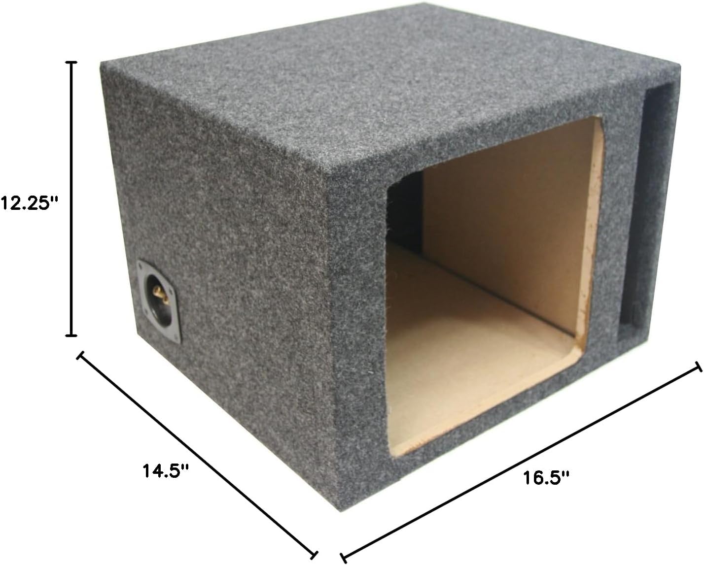 American Sound Connection Car Audio Single 10" Vented Square Sub Box Enclosure fits Kicker L7 Subwoofer