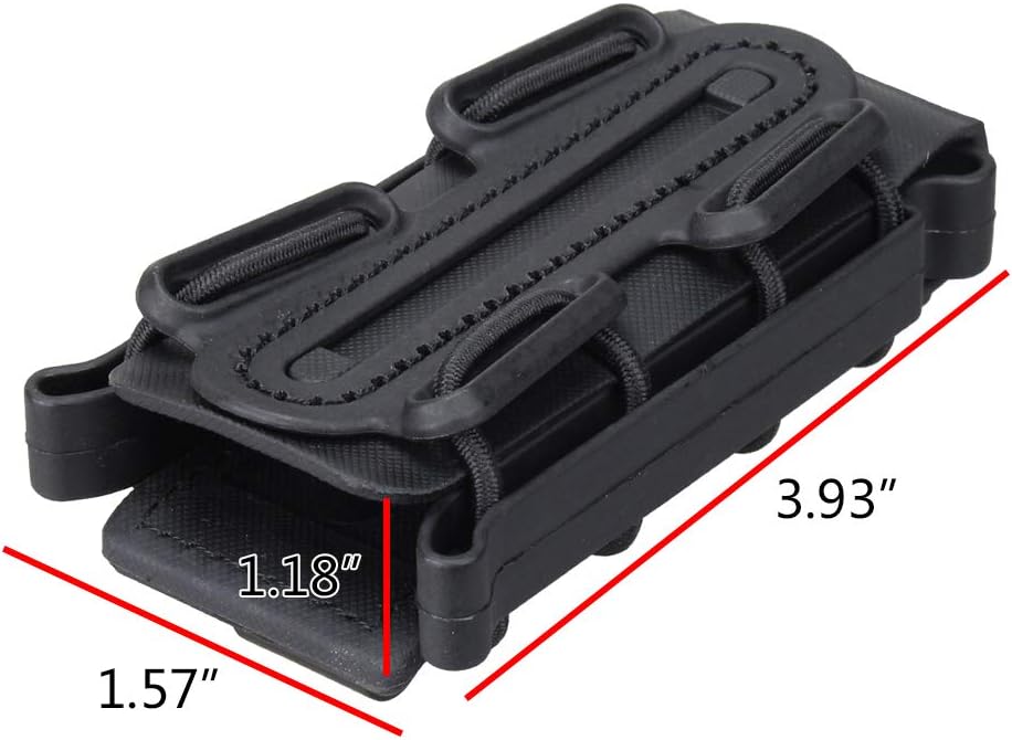 IDOGEAR Mag Pouch Pistol Magazine Pouches 9mm Softshell Adjustable Universal Mag Carrier .40 S&W .45 ACP with Belt&MOLLE Clips - Image 3