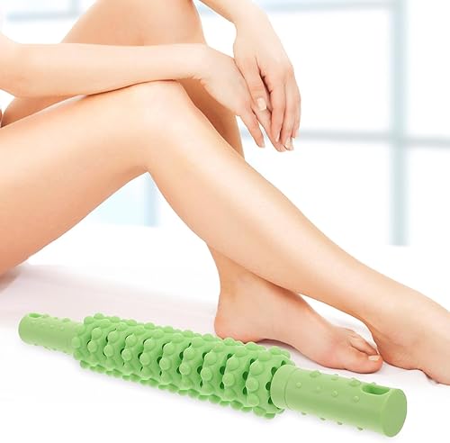 Miniatura 7 de Rodillo de masaje de piernas de mano con ruedas puntiagudas, masajeador muscular ergonómico de pantorrilla para entrenamiento de yoga y deportes,