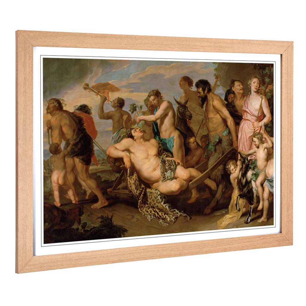 Big Box Art Framed Print of Peter Paul Rubens The Triumph of Bacchus Design | Wall Art Picture | Home Decor for Kitchen, Living Room, Bedroom, Hallway, Oak, A2 / 24.5x18 Inch / 62x45cm