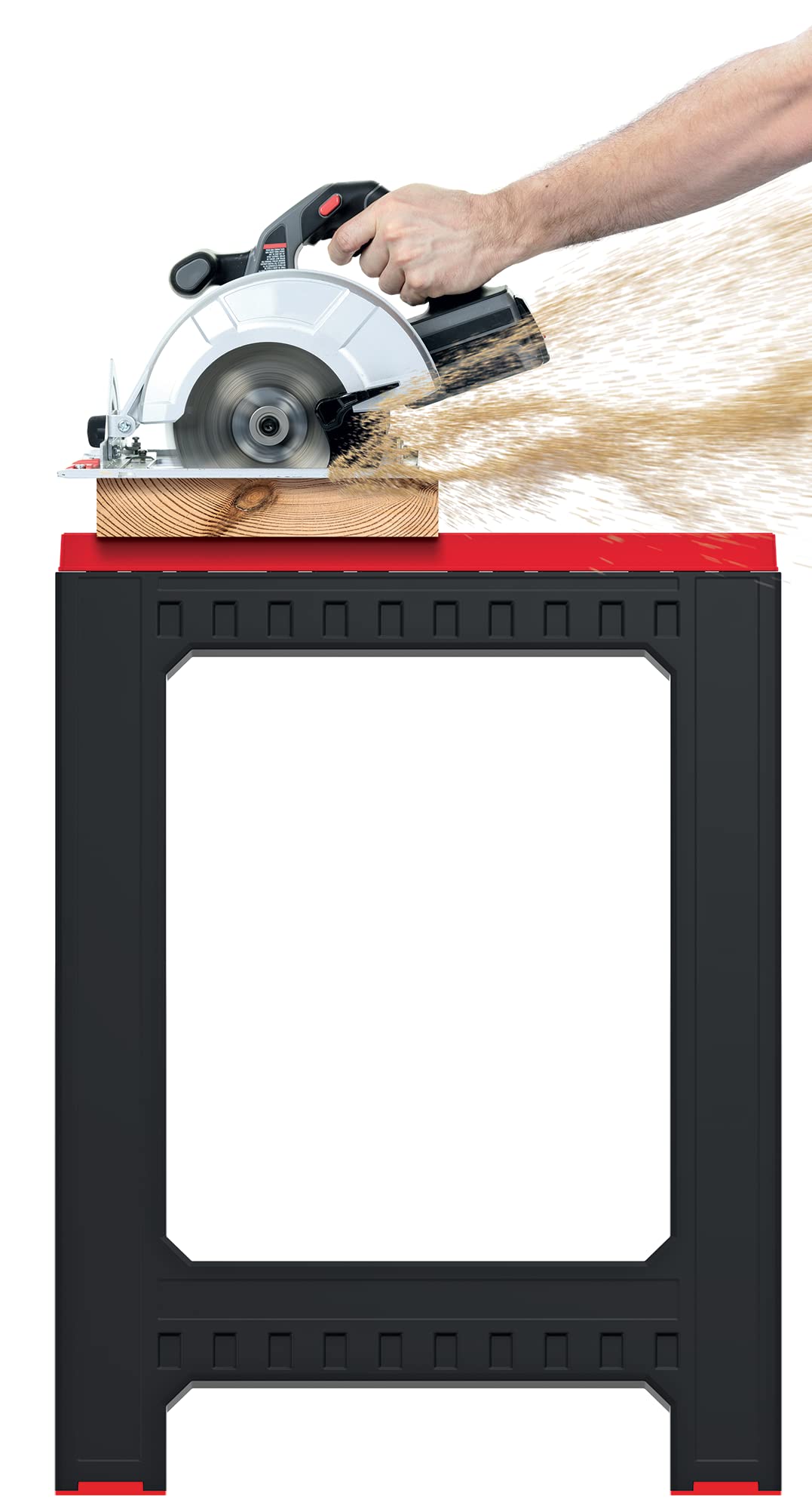 Set 2 Cavalletti Da Lavoro Neri - Portata 350kg, Altezza 79cm, Perfetti Per Officina E Fai Da Te - Foto 3