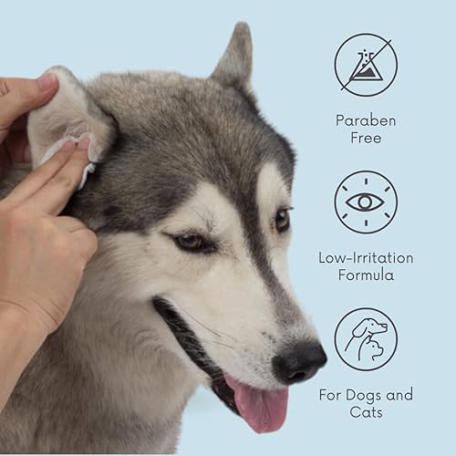 Miniatura 5 de Toallitas veterinarias para ojos y oídos para perros y gatos, elimina las manchas de lágrimas y el tratamiento de infecciones, hipoalergénicas, sin