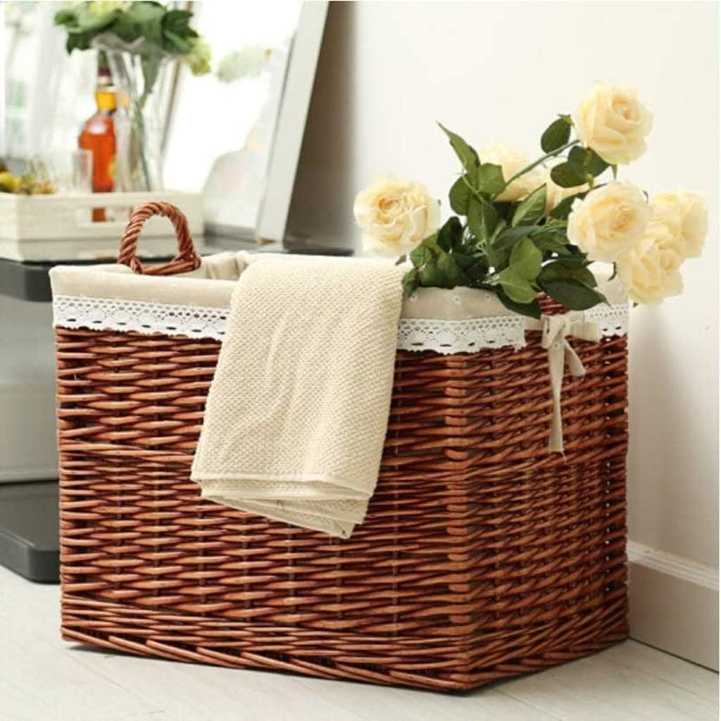 Organizer Rattan Hamper Basket Storage Basket Laundry Basket Toy Woven Box Bedroom Bathroom