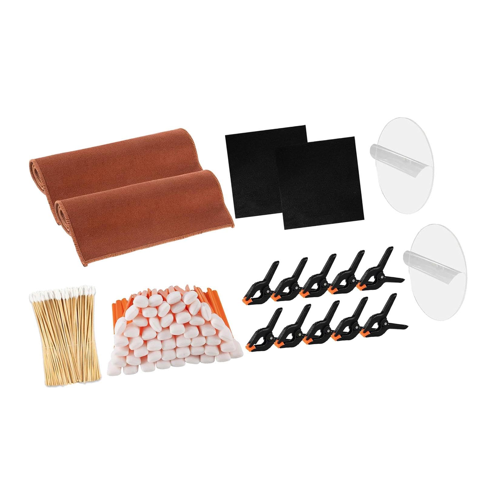 perfeclan Kit de nettoyage et d'entretien pour cartes à collectionner (166 pièces) : écouvillons, pinces, plaques acryliques, outils de réparation et de
