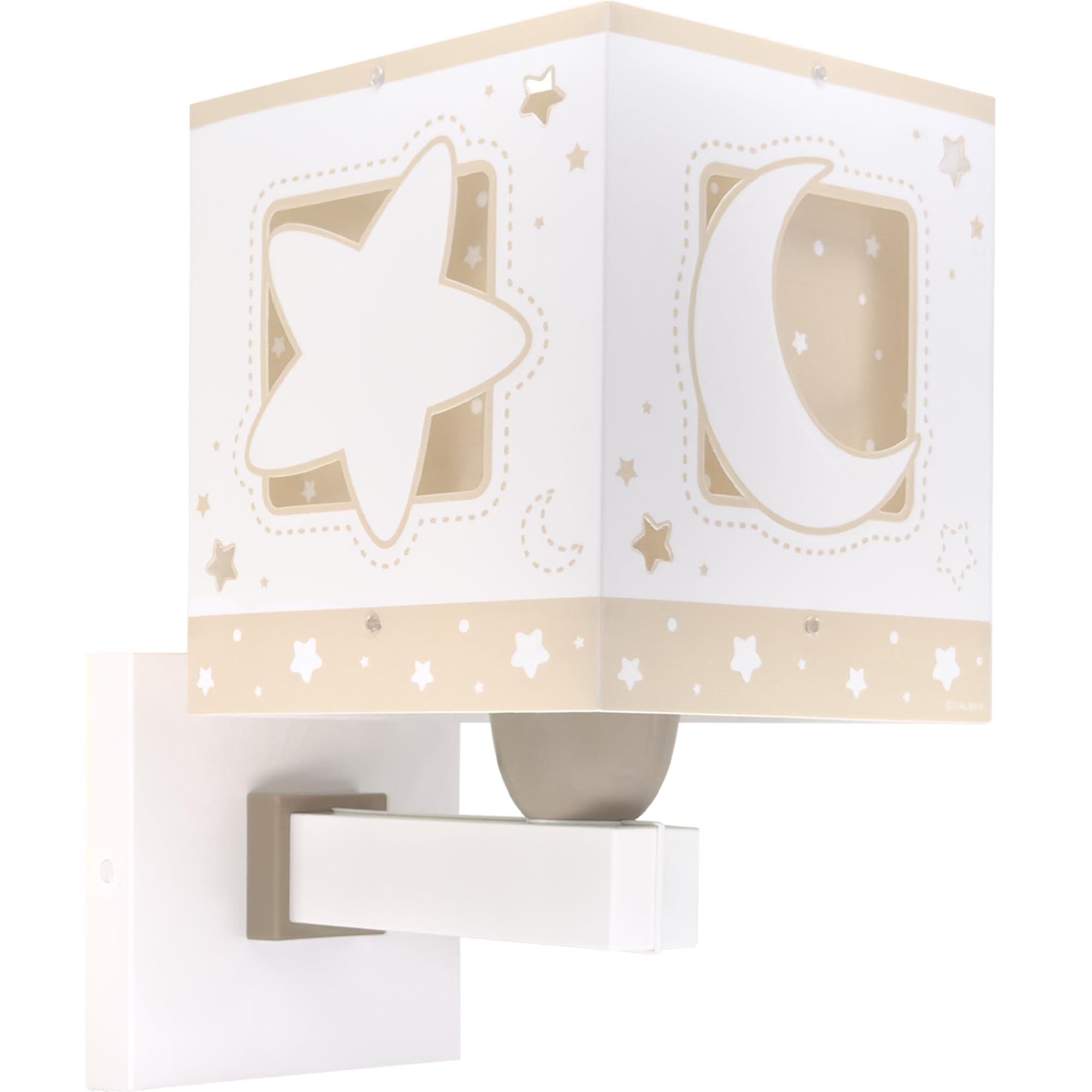 Dalber Applique murale enfant Moonlight lune et étoiles Beige, 63239B, E27