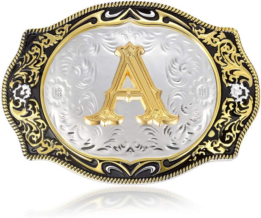 Belt Buckle Initial Letter Belt Buckles Small Size Women Girls Boys Men Western Buckles for Belt (ABC-Z)