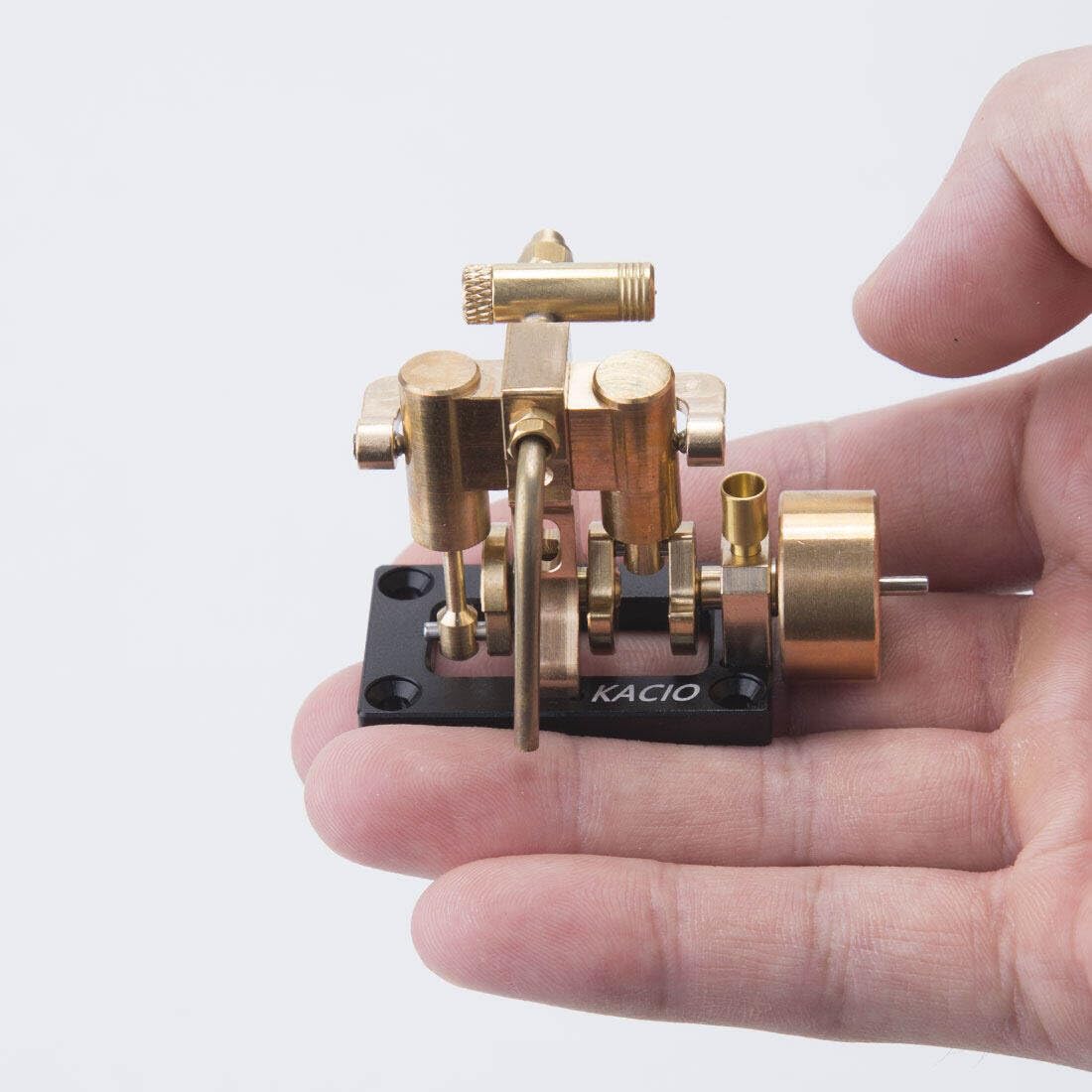 NULA 2 Zylinder Dampfmaschine Motor Modellbausatz, Mini Inline Swing Dampfmaschine Engine Modell für Innerhalb 40cm Retro Boot Modelle Spielzeug für Kinder Erwachsene - ohne Kessel