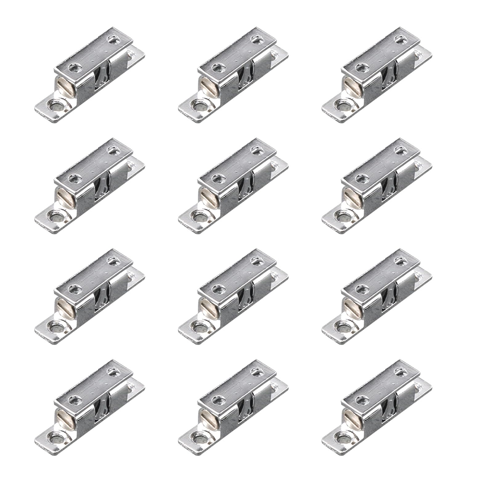 12Pcs Double Balls Tension Roller Catch Latches Cabinet Door Zincs Alloy Closet Balls Tension Latches Door for Cupboard Wardrobe