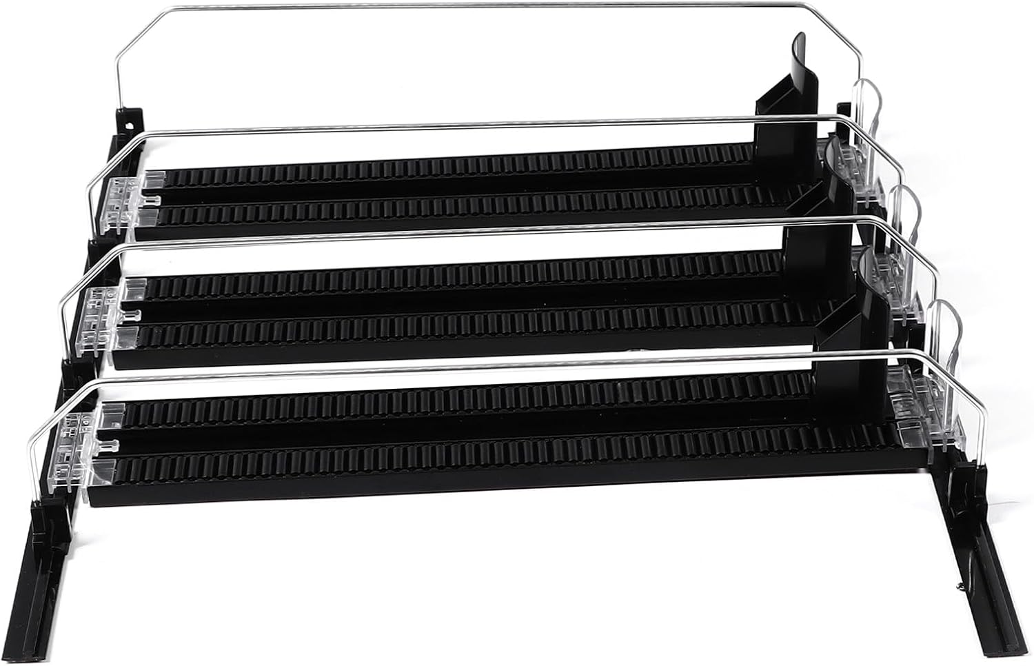 Adjustable Fridge Drink Dispenser, Self-Pushing Soda Can Organizer, Rainproof ABS Beverage Holder for Soda, Beer & Juice - Set of 3 for Refrigerators