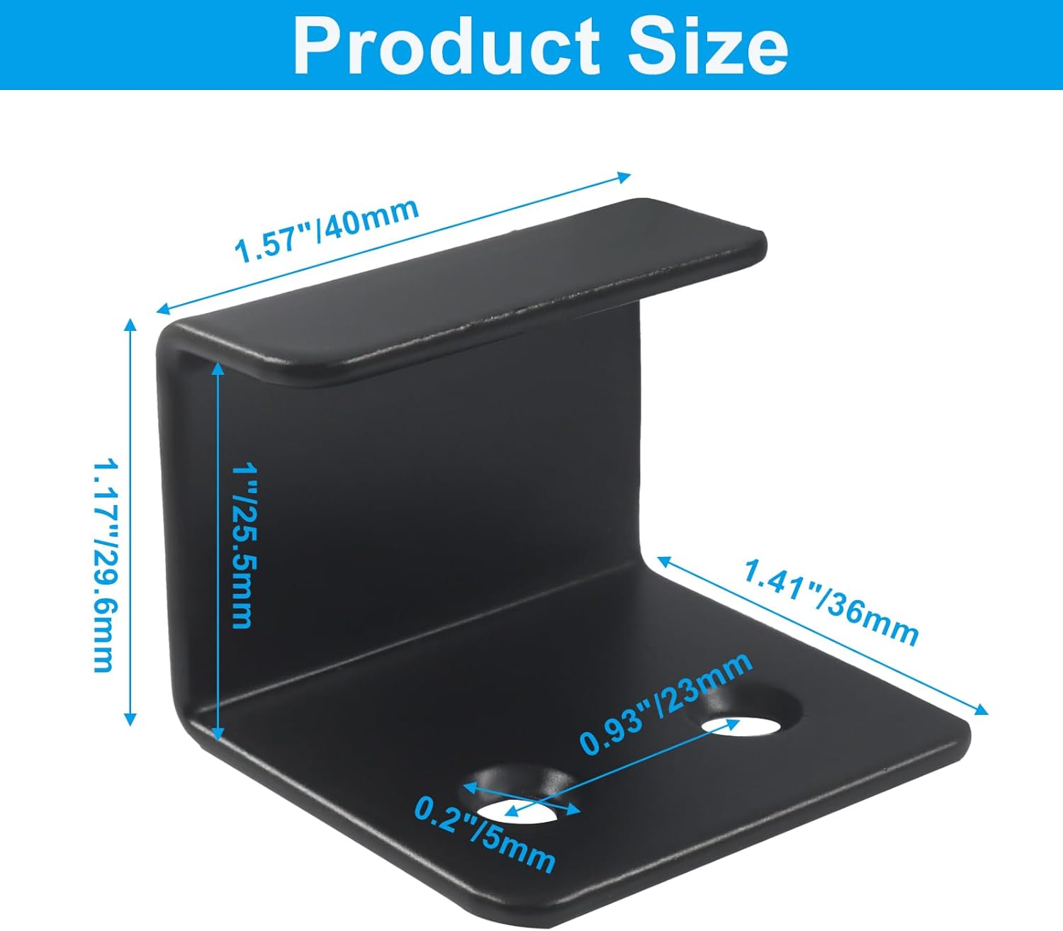 6 Pack Heavy Duty Tile Display Wall Hanger, Stainless Steel Wall Mount Brackets Hook mic DisplayFlat J Hook Fastener, Tile Hangers for Mirrors/Picture Frames/Ceramic(25mm/1” Width)