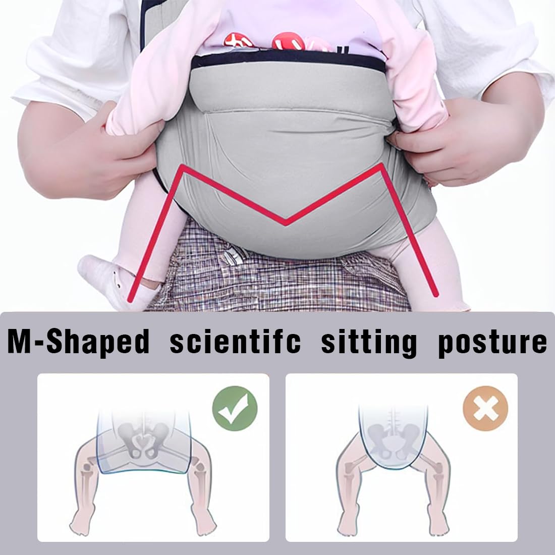 Baby Tragetuch Mit 3D-Netzstoff - Ergonomische Babytrage Für 0-18kg