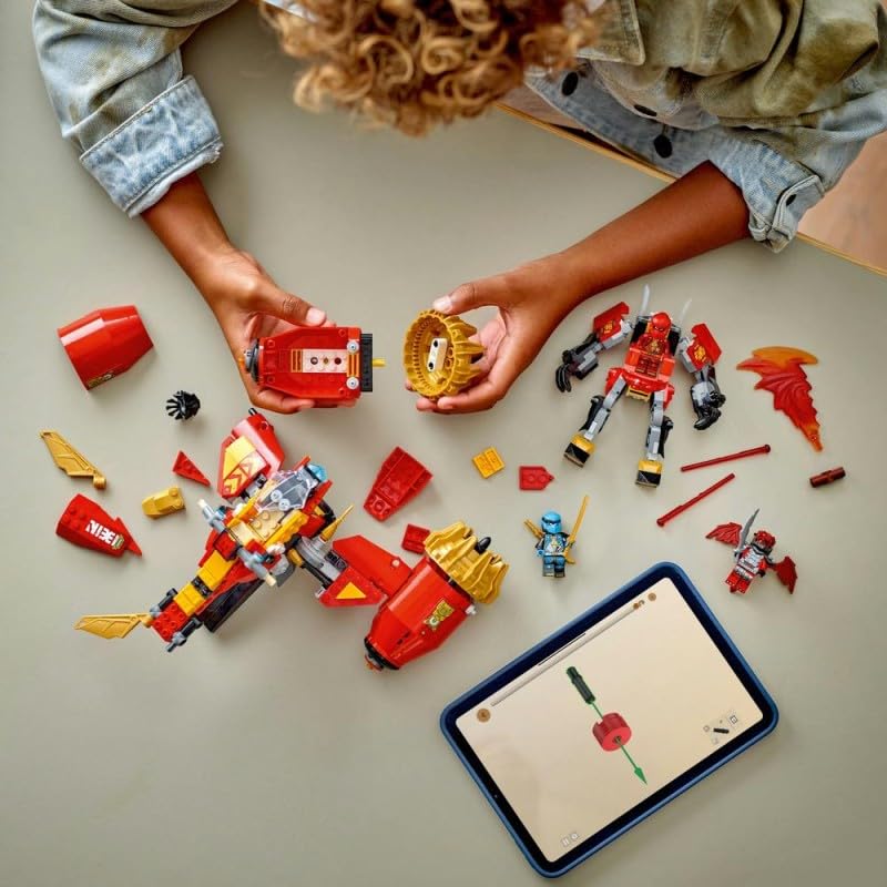 Image of LEGO NINJAGO Kai's Mech Storm Rider Combo Ninja Toy 71830 Building Blocks Toys for 7+ Gift for Boys and Girls