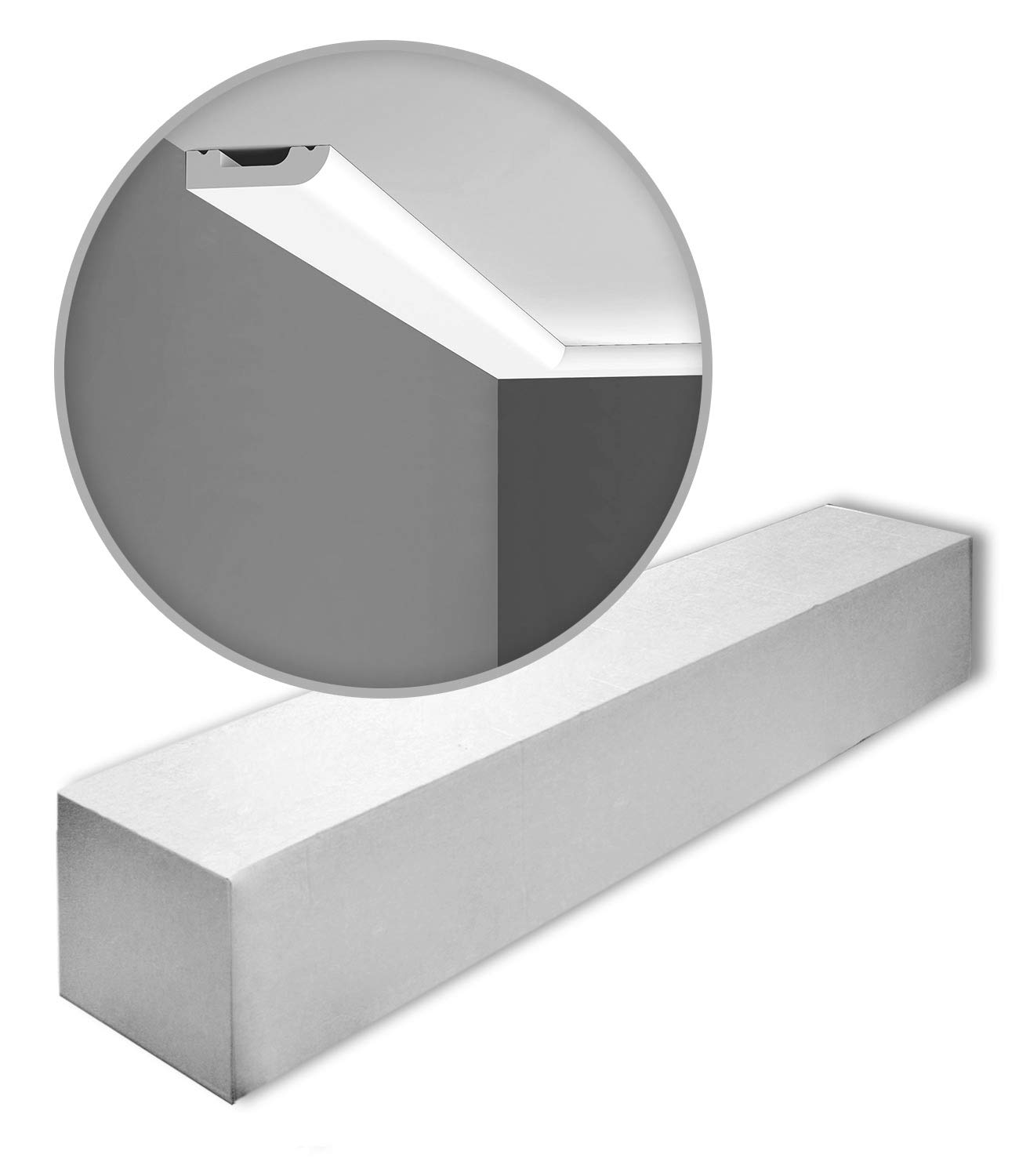 Moulures plinthes Orac SX182 CASCADE polystyrène extrudé passe câble 5cm
