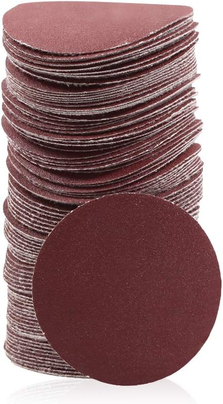 SPEEDWOX 100pc 2 inch Sanding Discs Hook and Loop Sandpaper 240 Grit Sander Disc Sanding for Sanders Drill Grinder Rotary Tool Attachment Woodworking Wood Auto, No Hole