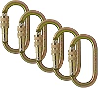 Vista 1 de Fusion Climb OVATTI Mosquetón de bloqueo de tornillo, acero resistente, puerta de bloqueo, nariz de pasador, forma ovalada, resistencia industrial