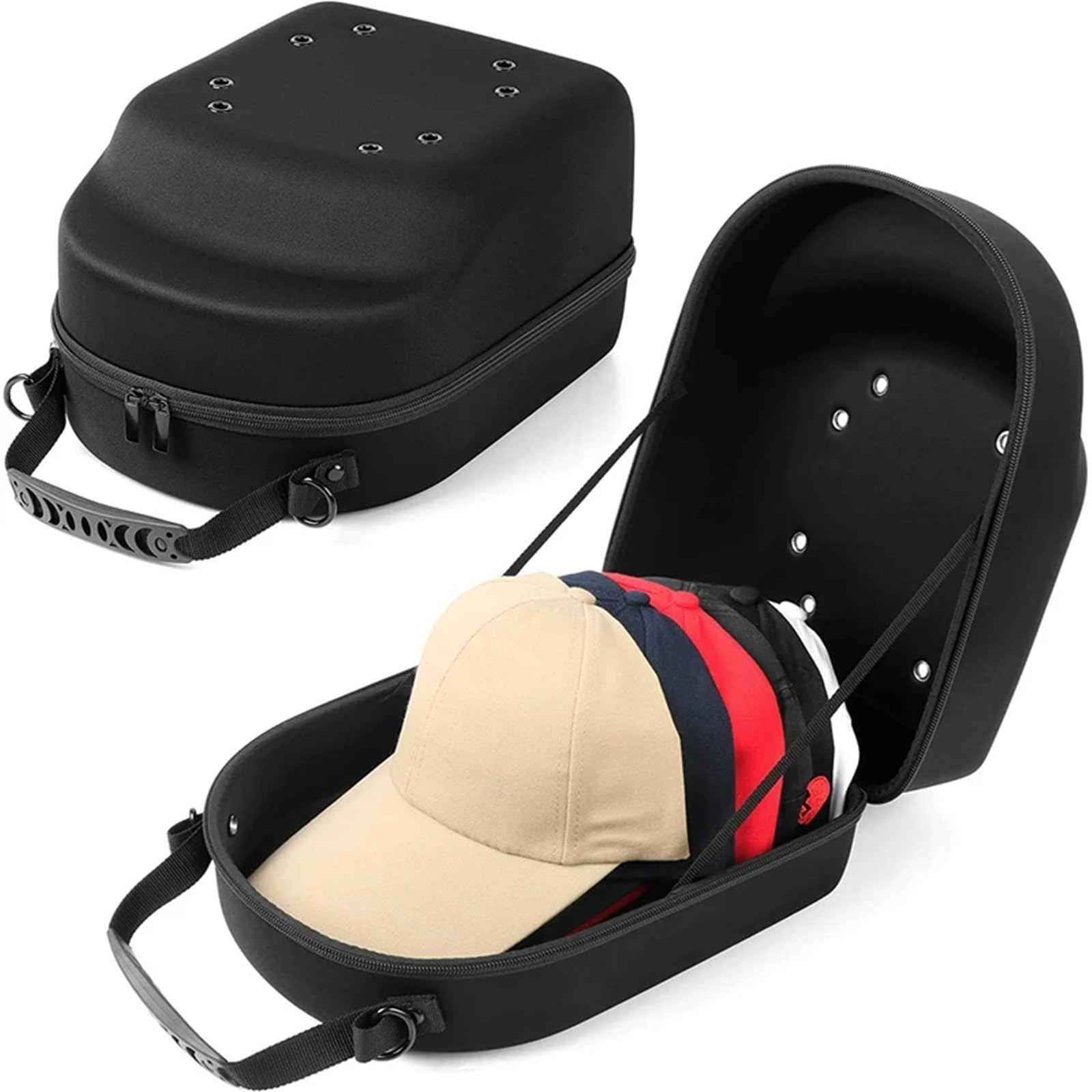 Caja Para Guardar Sombreros Estuche portátil for viaje al aire libre, soporte for gorras, almacenamiento, carcasa dura, caja protectora, Estuche De Viaje, gorra de béisbol, bolsa de transporte Para El