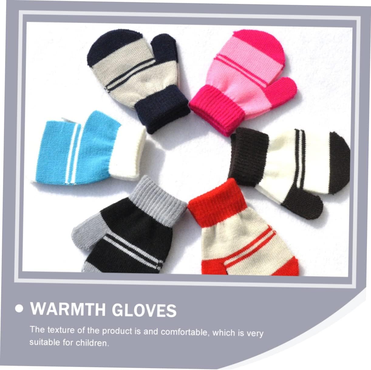 Homoyoyo 5pairs Warm Knitted Boy Girl Gloves for Soft Comfortable Mitts for Boys and Girls Skin-friendly for Ages Accessories for Boys and Girls