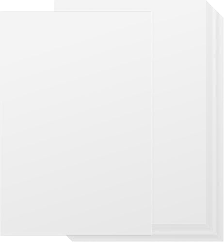 Bubbley 100 papel de cartulina blanco de 8.5 x 11 pulgadas, papel grueso de 80 libras para invitaciones, álbumes de recortes, manualidades, tarjetas