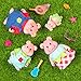 Li'l Woodzeez Pig Family Set – Curlicue Pigs with Storybook – 5pc Toy Set with Miniature Animal Figurines – Family Toys and Books for Kids Age 3+