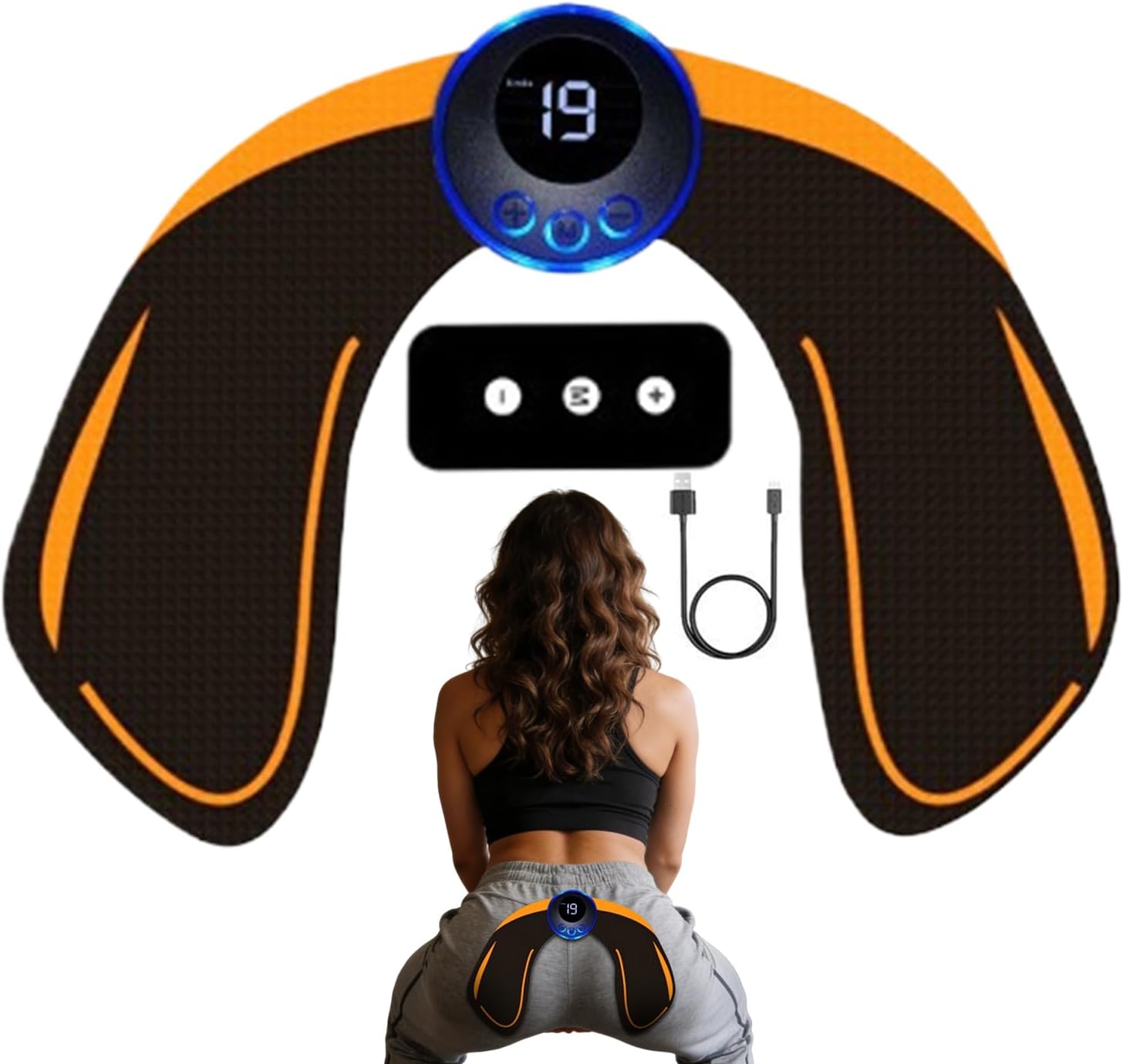 Butt Shaper Machine - Smart Butt Trainer with Remote Control | 8 Modes & 19 Intensity Levels | Unisex Butt Toning Fitness Equipment for Home