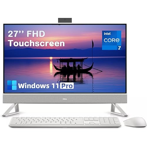 Dell 27 All-in-One Desktop Computer, Core 7 150U(Up to 5.5 GHz), 27" FHD IPS Touch Display, Windows 11 Pro, 32GB DDR5, 1TB SSD, Wireless KB & Mouse, NVIDIA GeForce MX570A GDDR6, Wi-Fi 6E