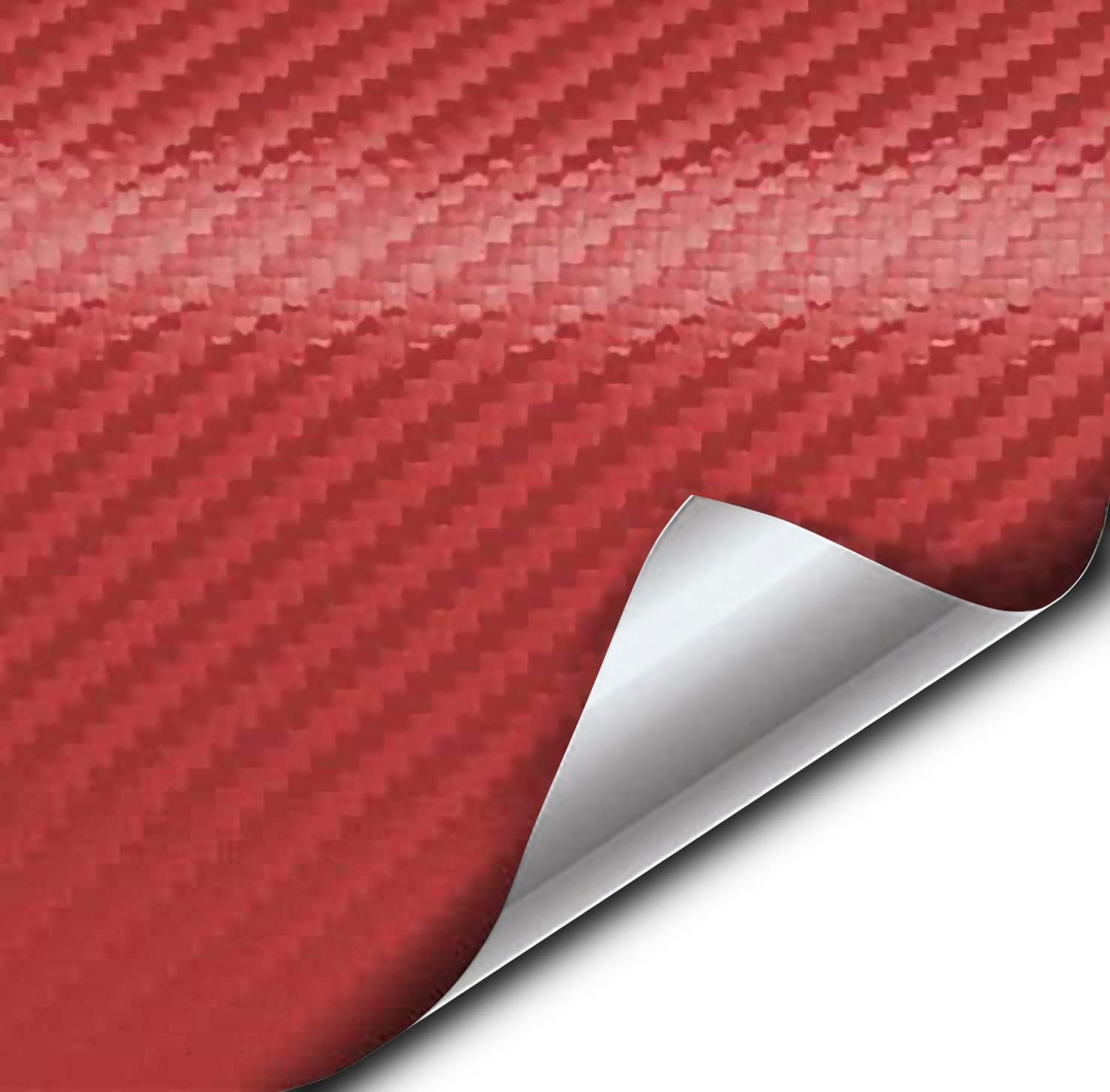 VViViD® XPO Red Carbon Fiber Wrap Vinyl Roll with Air Release Technology (1FT X 5FT)