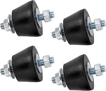 Lot De 4 Amortisseurs Vibrations Climatisation Rodigas - 40x7 Mm, Filetage M8x40, Anti-bruit