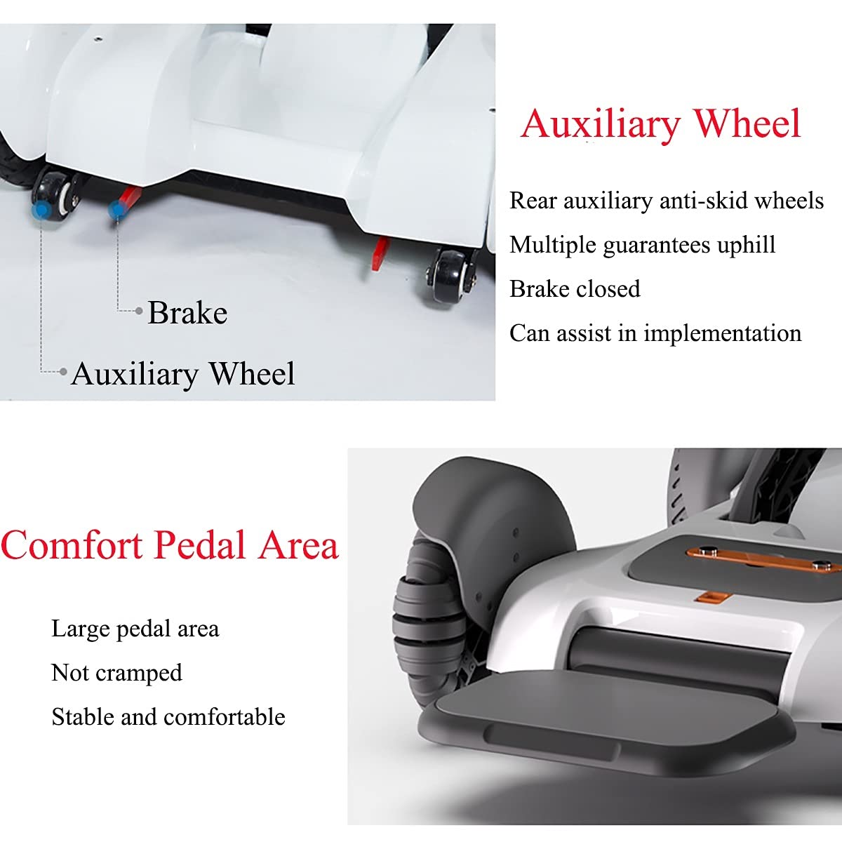 Scooter elettrico pieghevole per disabili a 4 ruote per anziani Adulti portatori di handicap, sedia a rotelle motorizzata pieghevole Sedia a rotelle portatile leggera con ciclo a mano con sedile per