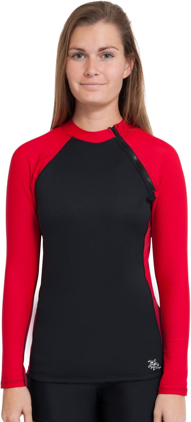 Tuga Women's Neoprene Wetsuit Hybrid, UPF 50+ Sun Protection, Made in USA