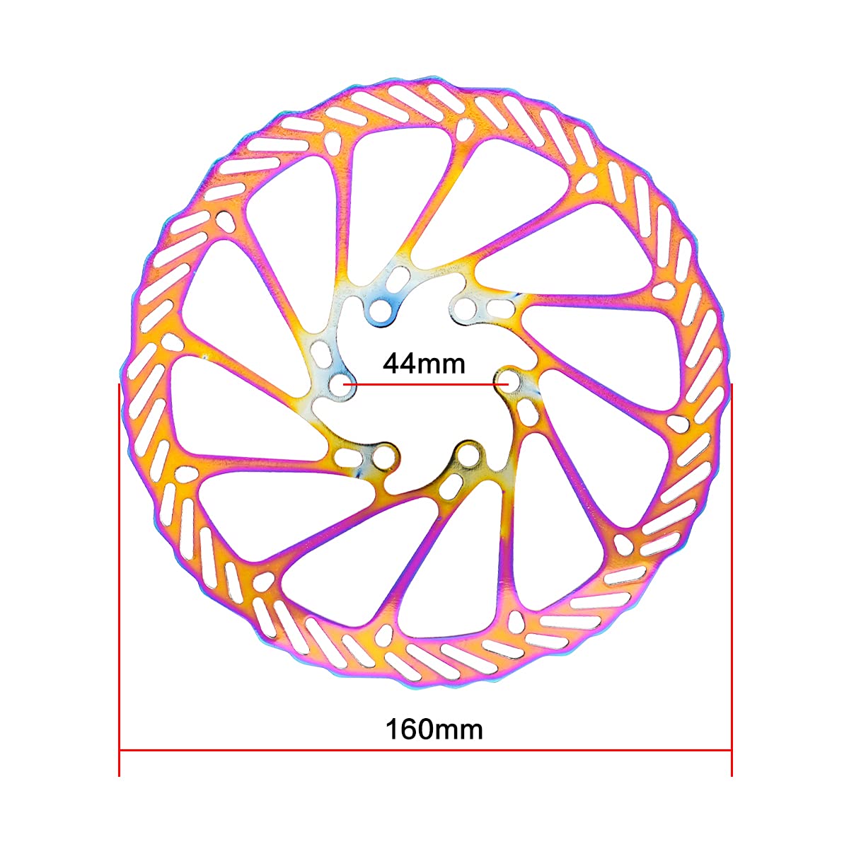 Chooee Rotor de freno de disco para bicicleta de montaña, 160 mm, 180 mm, 203 mm, 2 unidades