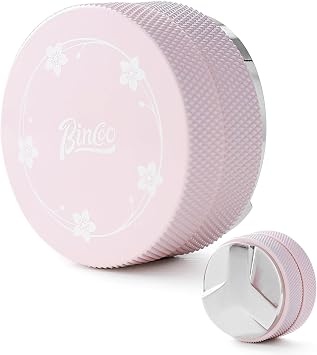 Pink 58mm Coffee Distributor & Tamper, Espresso Hand Tamper Tool Fits 58mm Portafilters, Adjustable Depth Coffee Tamper and Leveler