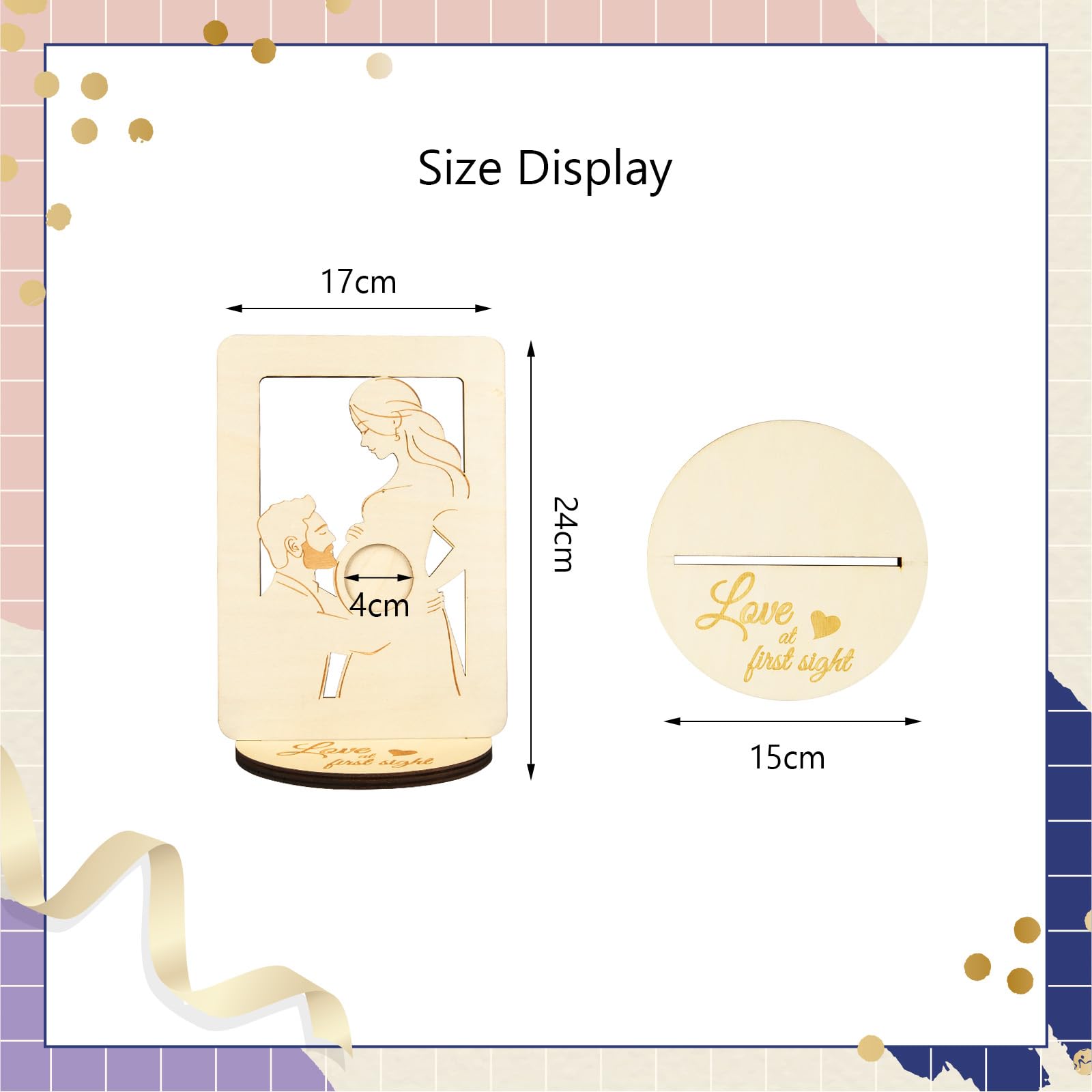SUNYOK 1pcs Cadre Photo pour Femme Enceinte Cadres Image Echographie à Bébé Support Photo Ultrasons pour Future Papa Maman Idée Cadeau Fête des Mères pour Amie Enceinte Cadre Sonogramme