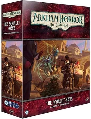 Fantasy Flight Games Arkham Horror The Card Game The Scarlet Keys Expansion  Juego de terror  Juego de misterio  Juego de cartas cooperativo  Edades