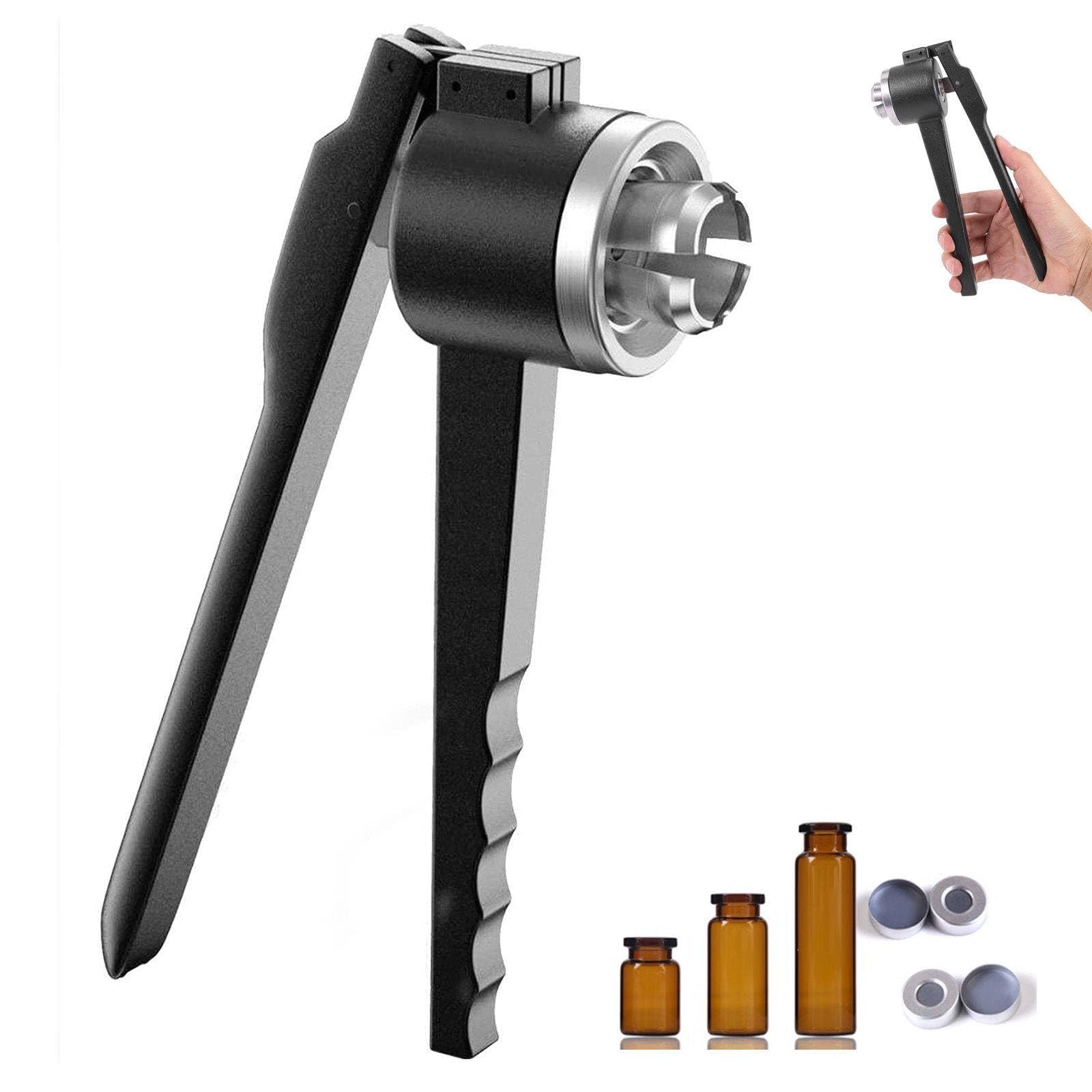 8–32 Mm Manuelle Fläschchen-Bördelzange, Abklappbare Fläschchen-Bördelzange, Edelstahl-Flaschenverschluss-Bördelwerkzeug, Schnelles Verschließen, Für Fläschchen/Stopfen/Kappen 13mm