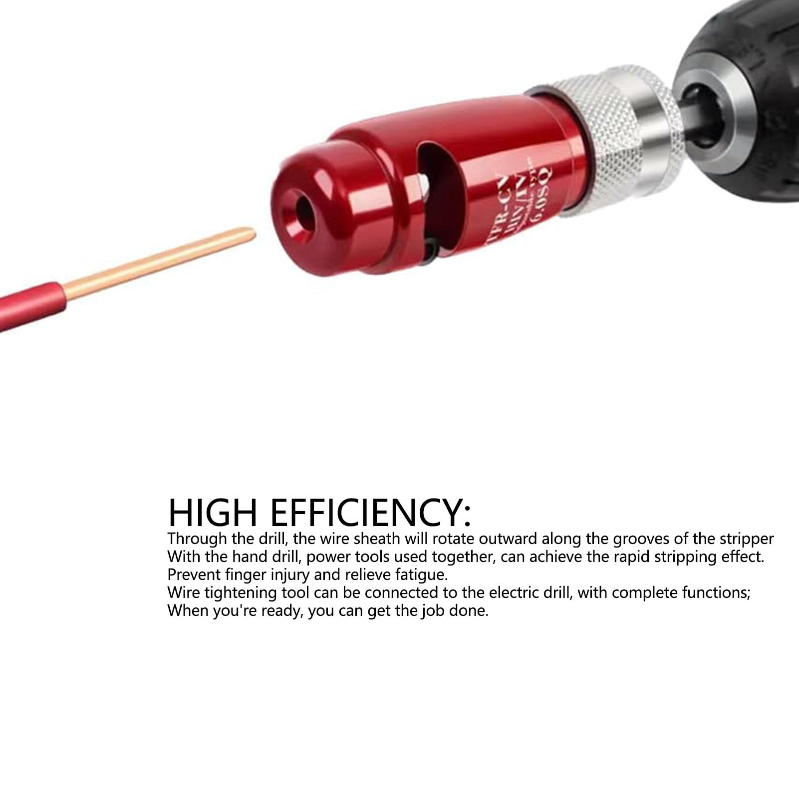 Outil de Dénudage et de Torsion de Fil Électrique Réglable pour Perceuse Ensemble d'Outils d'Électricien Professionnel pour Câble Cuivre et Aluminium