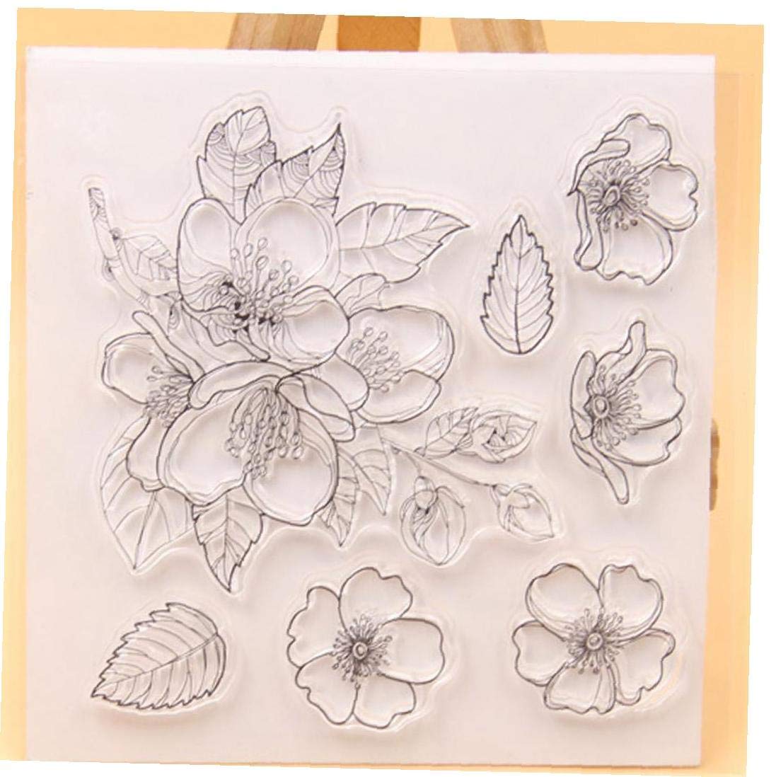 Tampon Transparent En Silicone Motif Couronne De Feuilles - Format 4.3x6.3 Pouces - Pour Scrapbooking Et Cartes