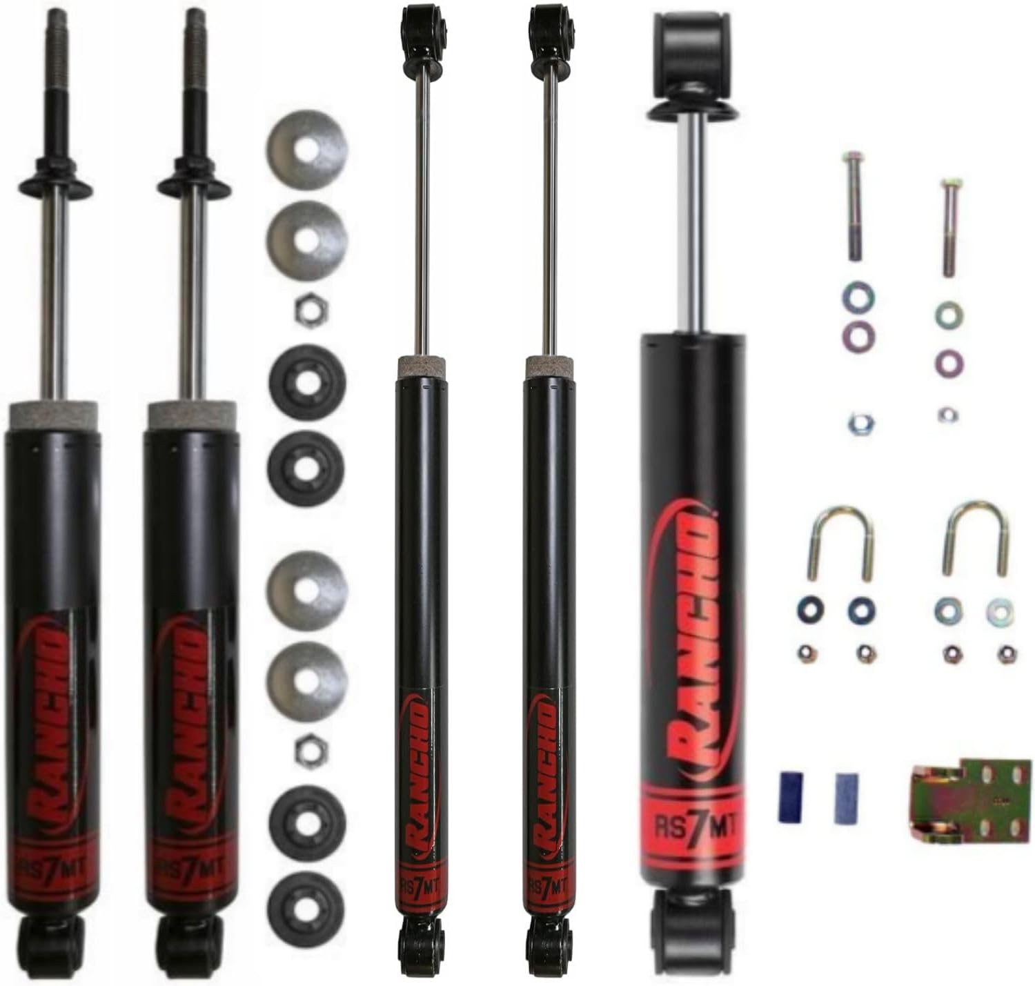 Rancho RS7MT Series Pair of Rear Monotube Shocks fits 1999 2004 Silverado Sierra 2500 with 1.0-2.5" Lift | On and Off Road Use | Includes TrendsAuto Decal