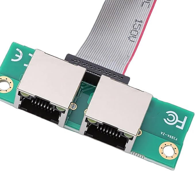 Adaptador Mini PCIe Gigabit Ethernet CCYLEZ, Tarjeta de Red Dual Puerto RJ45 para PC Industriales con Controlador I350 miniatura 7