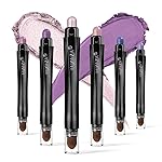 LUXAZA 6PCS Cream Eyeshadow Stick Makeup Sets, Metallic And Matte Shimmer Eye Shadow, Eye Brightener Stick Pencil Crayon Make up Set - Purple Pink