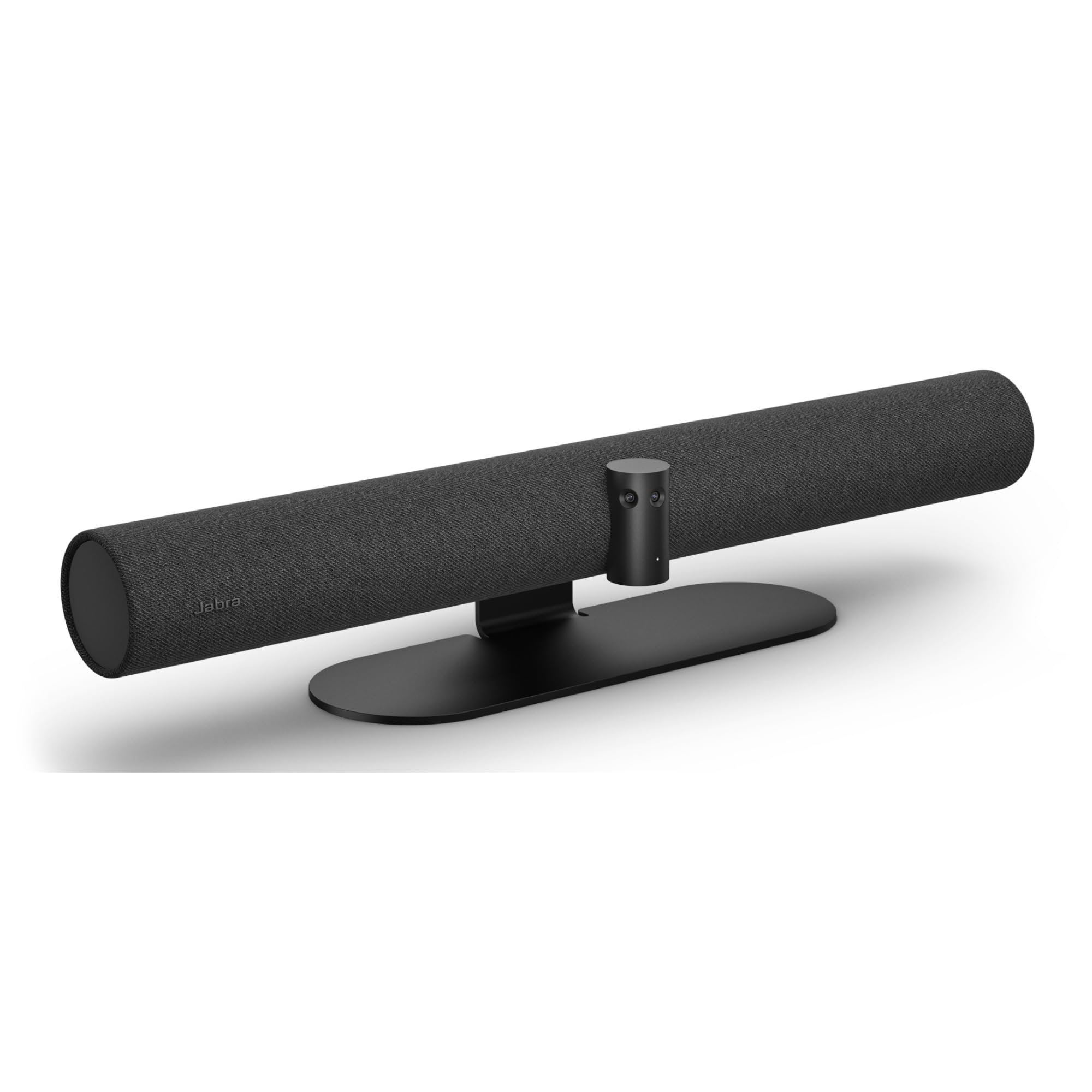 Jabra PanaCast 50 Barra de vídeo panorámico 4K, Cámara de videoconferencia para salas pequeñas y medianas, Campo de visión de 180° y 8 micrófonos, Conector UE, Negro