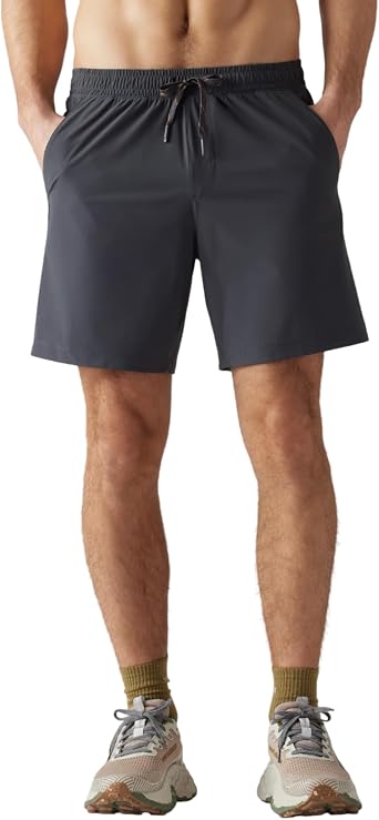 Rhone Mens 7 Pursuit Shorts Unlined Mens Gym Shorts with All-Way Stretch, Zipper Pocket - Moisture Wicking Workout Short