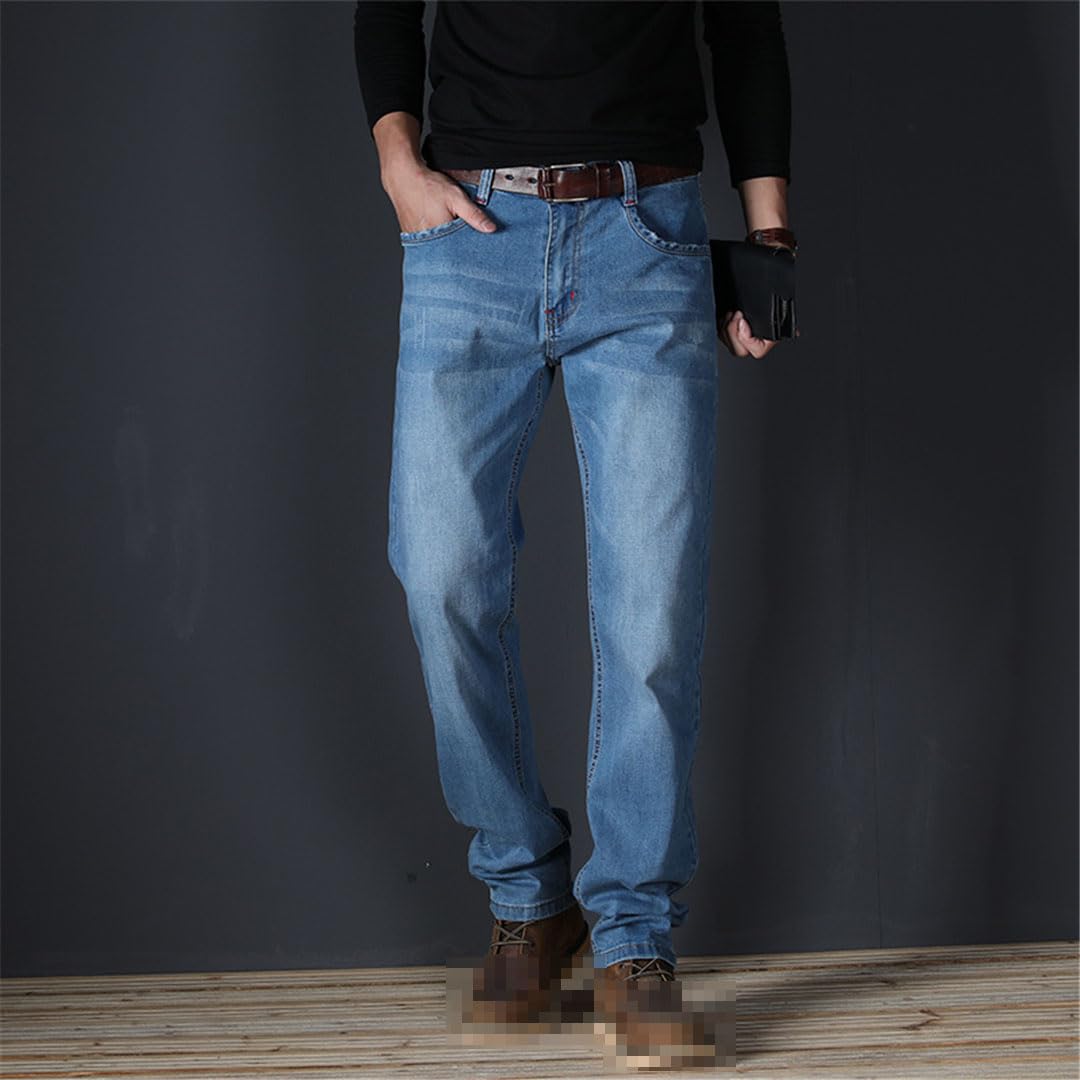 Vogrtcc Jeans Rectos Elásticos Hombre Tallas Grandes