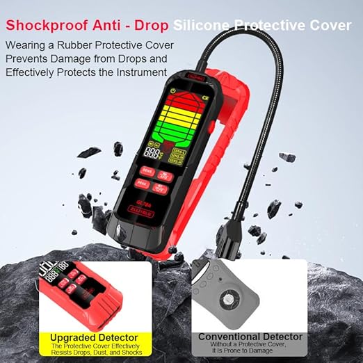 Detector de Fugas de Gas Halógeno Profesional con Sonda Flexible 180° miniatura 5