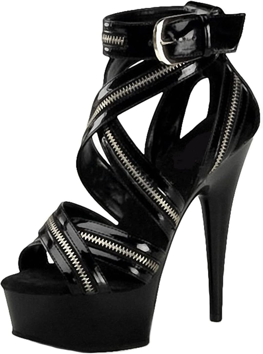 BeAUZQ Women's Black Gladiator Platform High Heels Fashion Zipper Design  Sandals Fetish High Heels Sexy Stripper Club Wedding Dress Pumps Shoes Size  35-46 : Amazon.de: Fashion