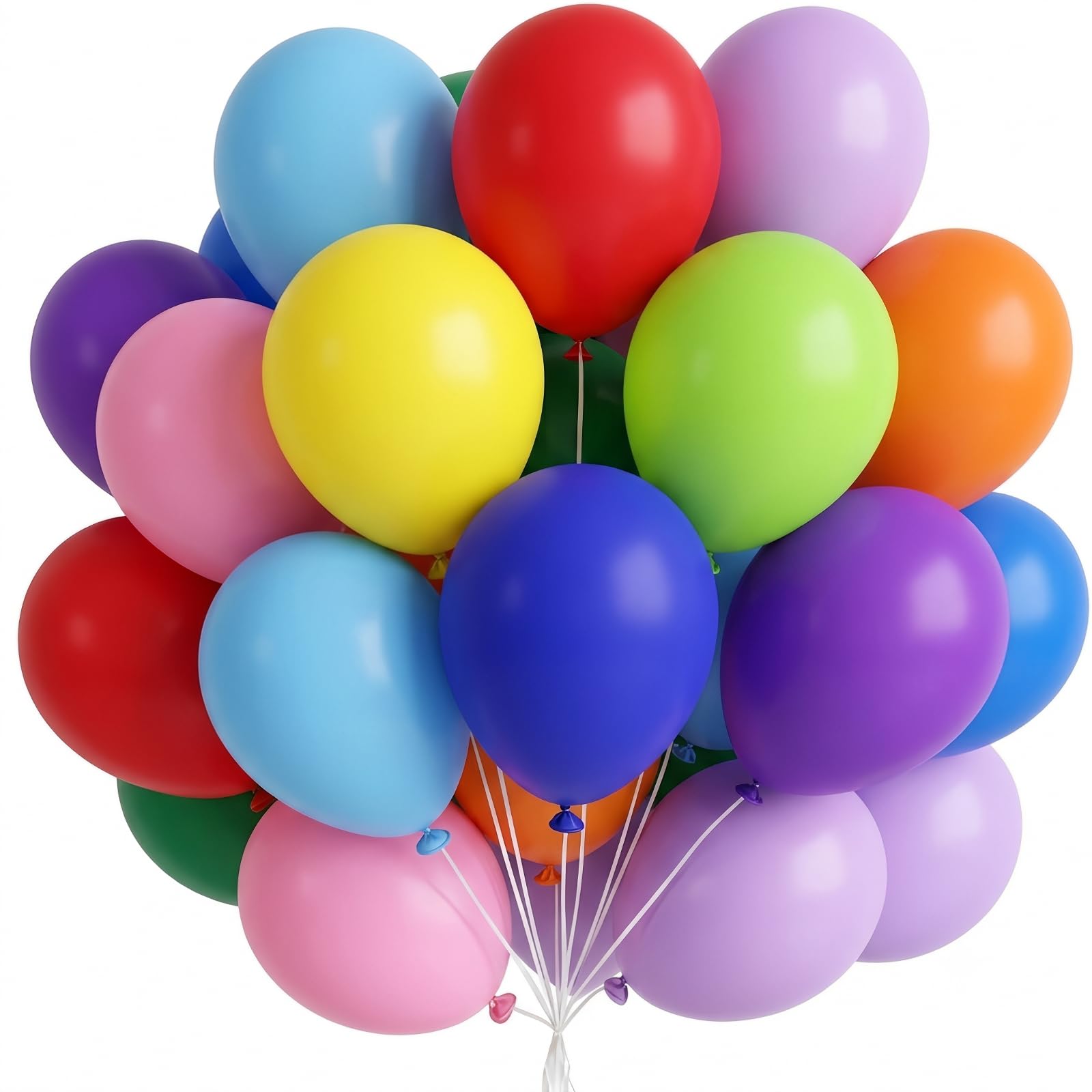 Rainbow Party Balloons, 80Pack Assorted Color Rainbow Balloon Multicoloured Latex Balloon, Helium Balloons For Boys Girls Birthday Baby Shower Wedding Valentines Day Gender Reveal Decoration, 12Inch