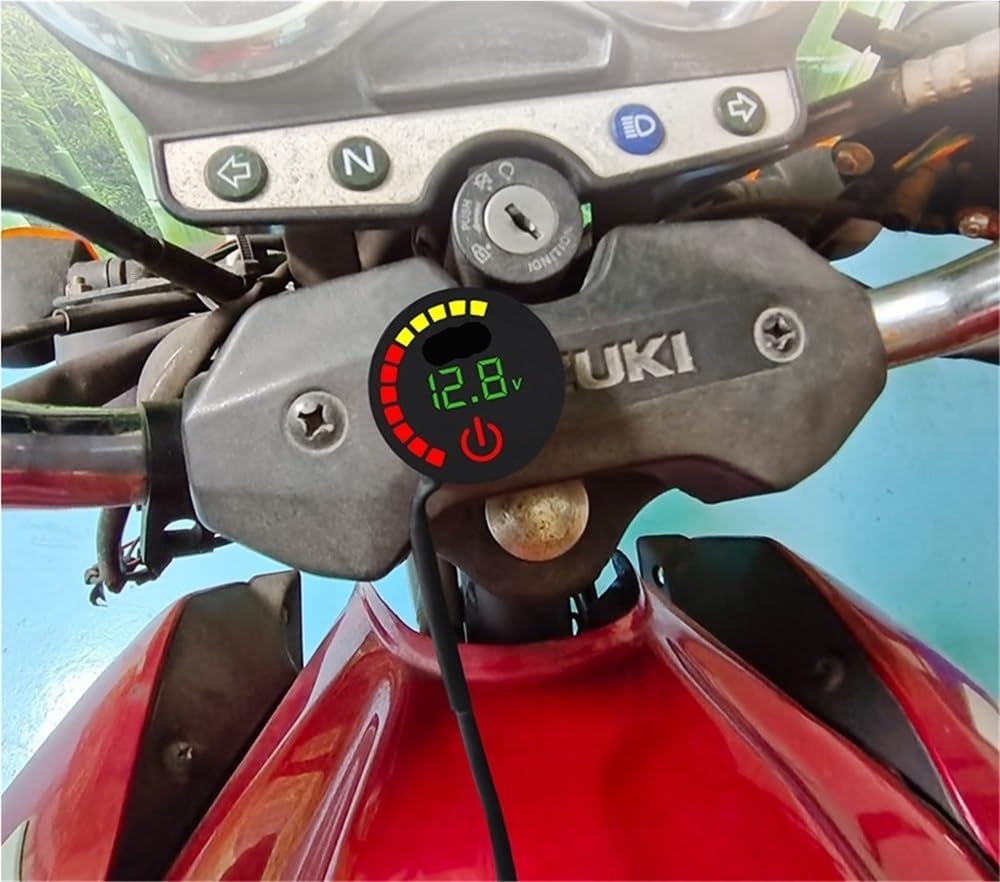 Misuratore della Temperatura dell'Acqua per Motocicletta per termometro per XMAX250 300 NMAX CB 400 CB500X Indicatori di Tensione Doppio Display Contachilometri