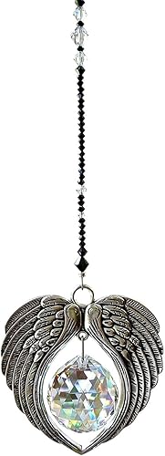 Miniatura 6 de Angel Suncatcher - Colgante de ángel de cristal, alas de ángel, campanillas de viento de cristal para exteriores, decoración del hogar, colgante de